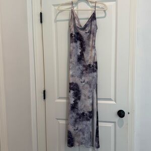 Superdown krystal slit maxi dress